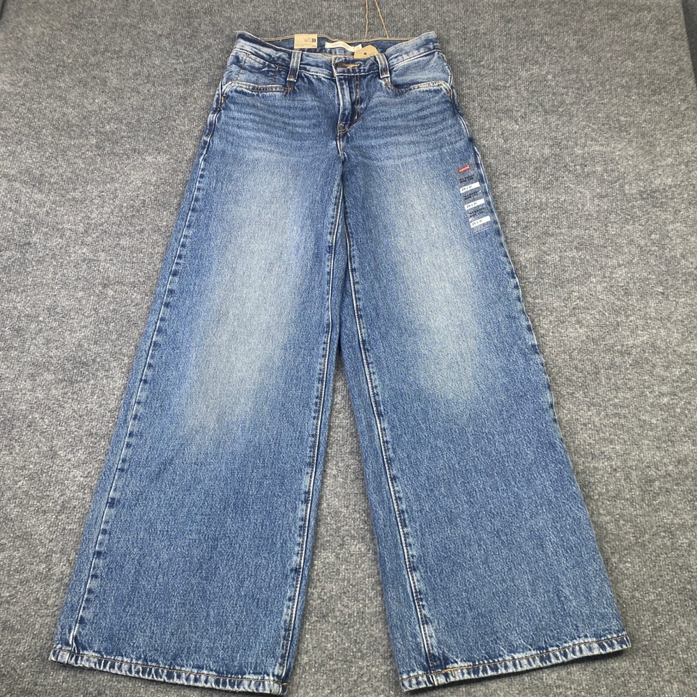 Levis 94 Baggy Wide Leg Jeans Womens 25x31 Medium Wash Blue Denim A59290041